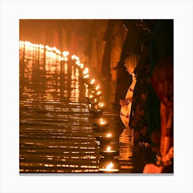 Ganga Aarti Canvas Print