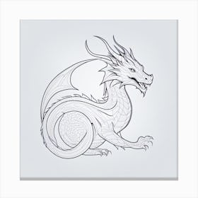 Dragon Drawing Canvas Print