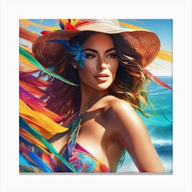 Hawaiian Girl Canvas Print