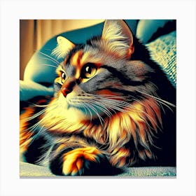 Feline Creative Cat Illustration 99 1 Canvas Print