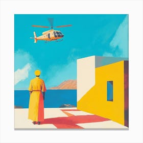 Helicopter In The Sky Canvas Print