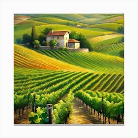 Vineyards In Tuscany 10 Canvas Print