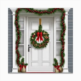 Christmas Door 2 Canvas Print