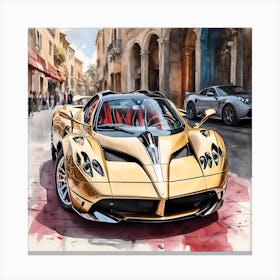 Gold Car Canvas Print