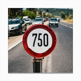 Speed Limit Sign Canvas Print