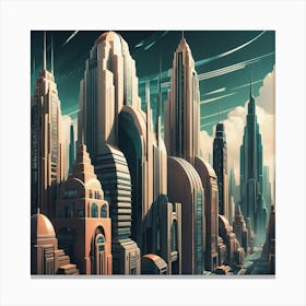 Futuristic City 31 Canvas Print