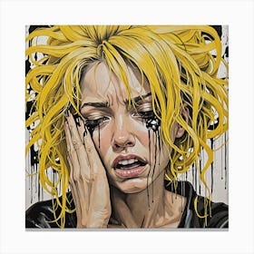 Girl With Yellow Hair Canvas Print