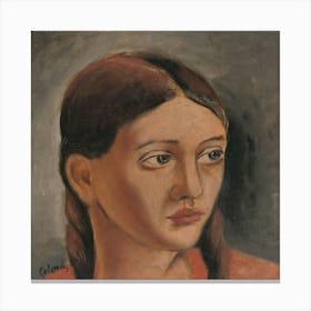 Girl S Head, Mikuláš Galanda Canvas Print