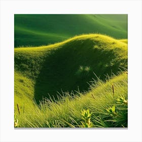 Emerald Waves: Nature's Rolling Serenity Canvas Print