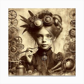 Steampunk Girl 15 Canvas Print