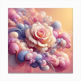 Fractal Rose 1 Canvas Print