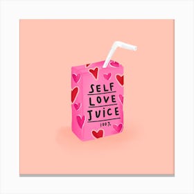 Self Love Juice Square Canvas Print