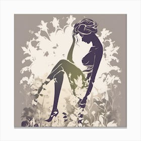 Silhouette Of A Woman Canvas Print