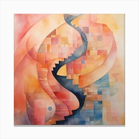 Ethereal Impressions: A Contemporary Watercolour Symphony Canvas Print