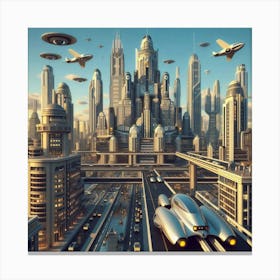 Futuristic City 16 Canvas Print