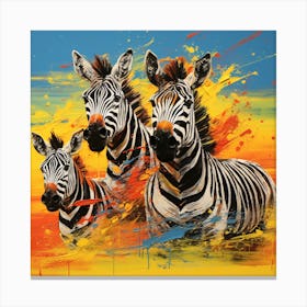 Zebras 2 Canvas Print