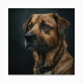 Portrait Of A Dog Canvas Print