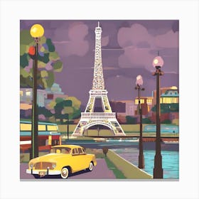 Paris At Night Canvas Print