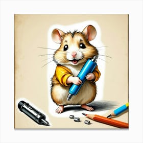 Hamster Drawing 6 Canvas Print