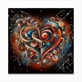 Abstract Heart Canvas Print