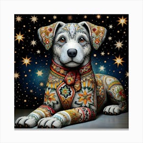 Starry Night Dog 2 Canvas Print