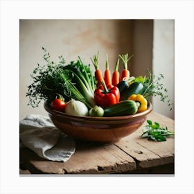 Vegetables In A Bowl Stampe su tela