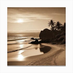 Sunset On The Beach 856 Canvas Print