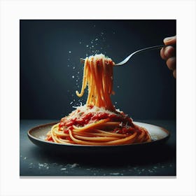 Spaghetti On A Plate 3 Canvas Print