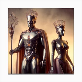 Robot Couple 3 Canvas Print