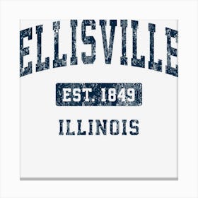 Ellisville Illinois Il Vintage Athletic Sports Design Stampe su tela