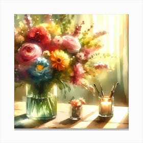 Flowers In A Vase 32 Canvas Print