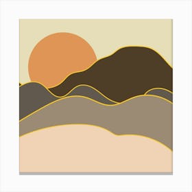 Sunset In The Mountains Canvas Print