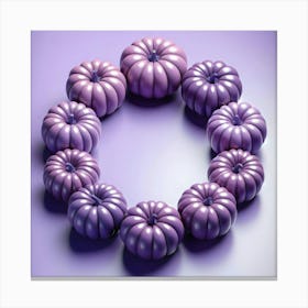 Purple Pumpkins Canvas Print