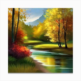 Autumn Landscape Painting 12 Canvas Print