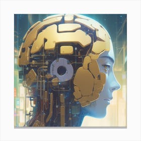 Robot Head 44 Canvas Print