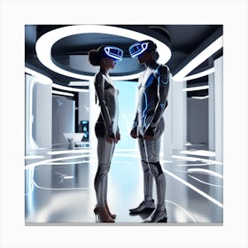 Futuristic Couple 36 Canvas Print