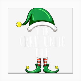 Great Uncle Elf Group Matching Family Christmas Funny Canvas Print