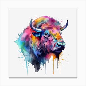 Buffalo Head Painting Canvas Print