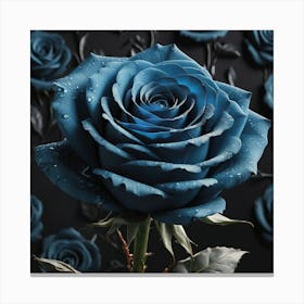 Blue Roses 1 Canvas Print