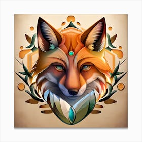 Tattoo of a Fox Canvas Print