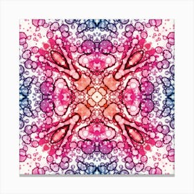 Abstraction Watercolor Pink Mandala Canvas Print
