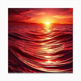 Sunset Over The Ocean 85 Canvas Print