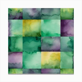 Watercolor Squares 1 Canvas Print