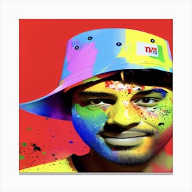 Fantastic vibrant of A Man Canvas Print