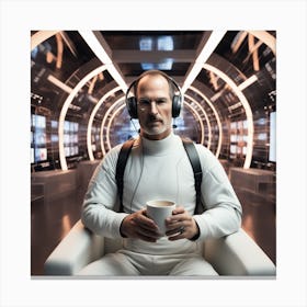 Futuristic Man In Space 12 Canvas Print