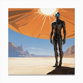 Cyclope Standing In The Desert Canvas Print