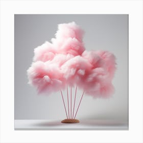 Pink Cotton Clouds Canvas Print