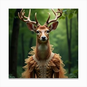 Flux Dev A Majestic Deer Adorned With An Extravagant Haute Cou 3 Toile