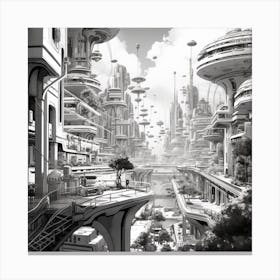 Futuristic City 15 Canvas Print