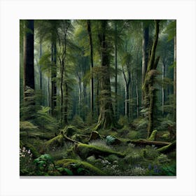 Mossy Forest Canvas Print